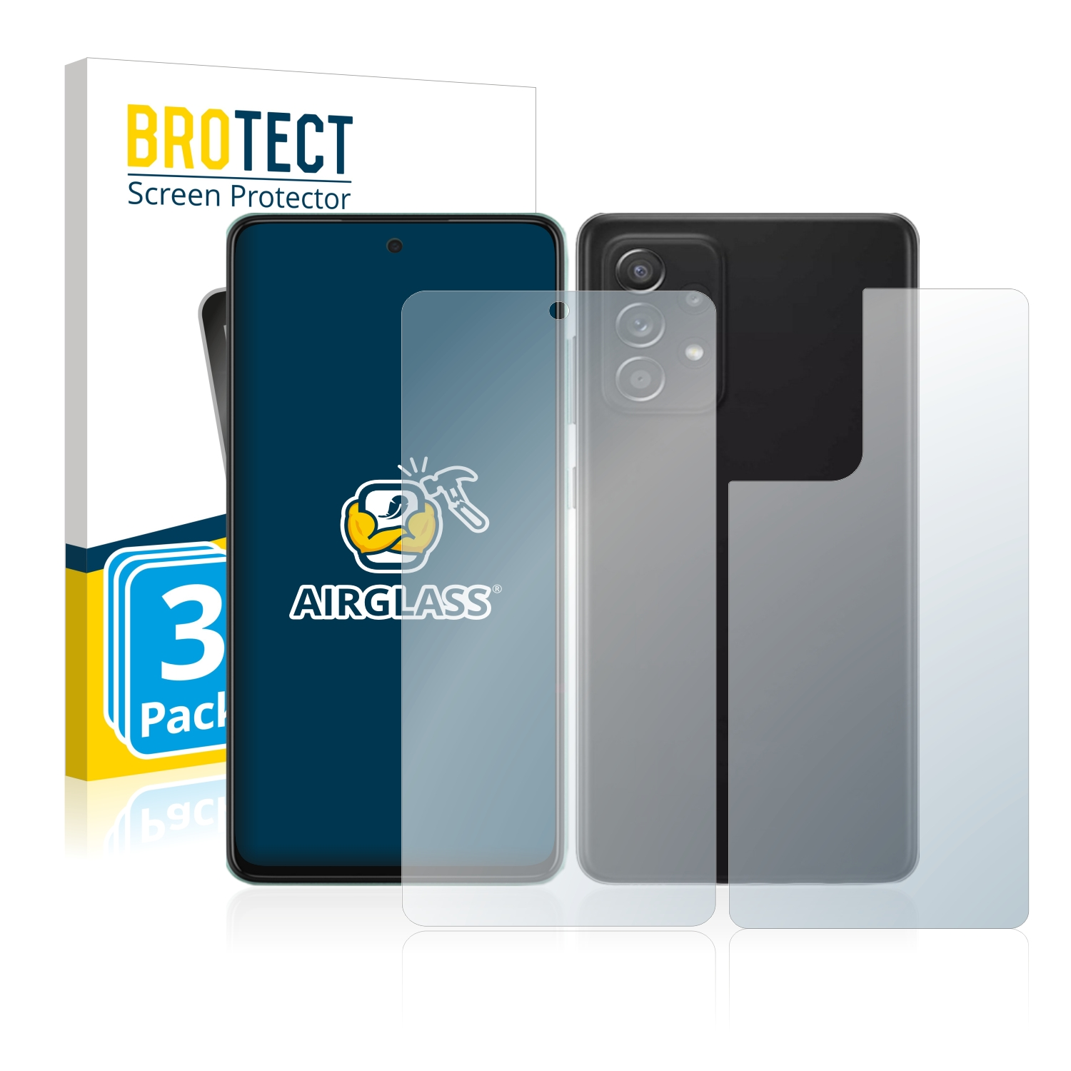 BROTECT 3x Schutzfolie(für Samsung Airglass A52) Galaxy klare