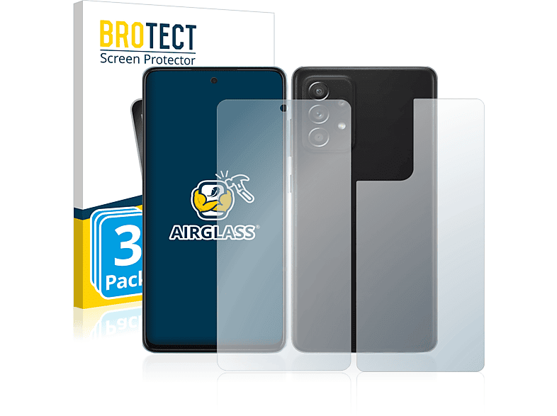 BROTECT 3x Airglass klare Schutzfolie(für Samsung Galaxy A52)