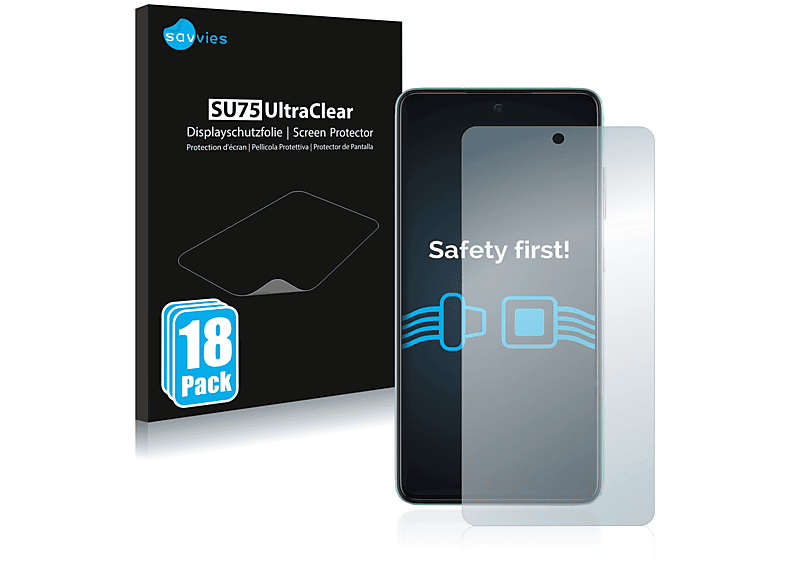 SAVVIES 18x klare Schutzfolie(für Samsung Galaxy A52) | Displayschutzfolien & Gläser