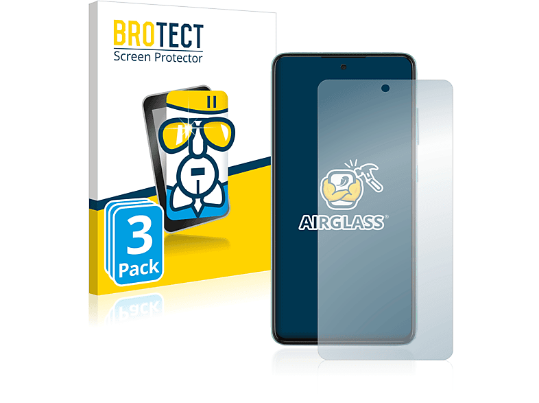 BROTECT Airglass Schutzfolie(für Samsung A52) Galaxy 3x klare