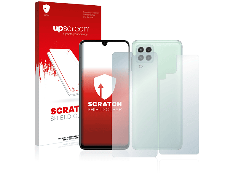 UPSCREEN Kratzschutz klare Schutzfolie(für Samsung Galaxy A22 4G (Vorder + Rückseite))