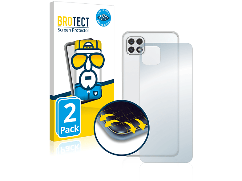 BROTECT 2x Flex Full-Cover 3D Galaxy 5G) Curved A22 Samsung Schutzfolie(für