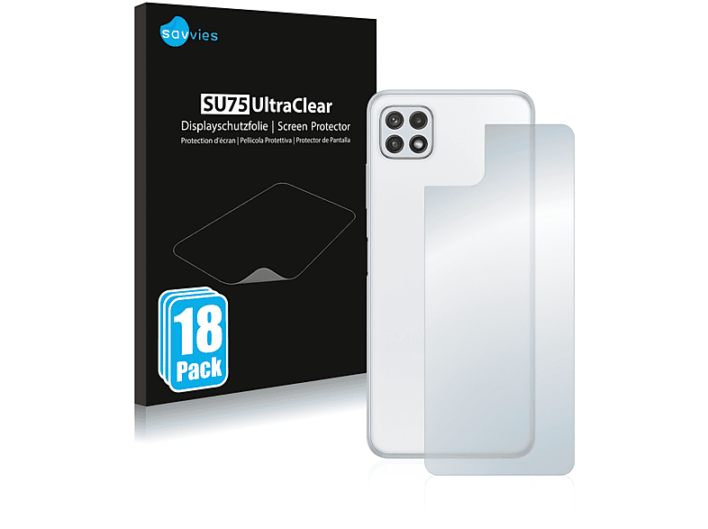 SAVVIES 18x klare Schutzfolie(für Samsung Galaxy A22 5G)