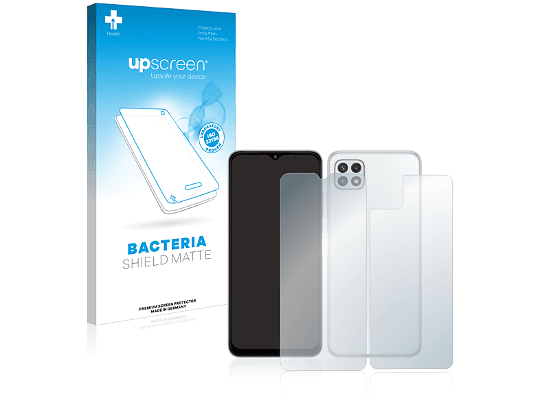 UPSCREEN antibakteriell entspiegelt matte 5G) A22 Schutzfolie(für Samsung Galaxy