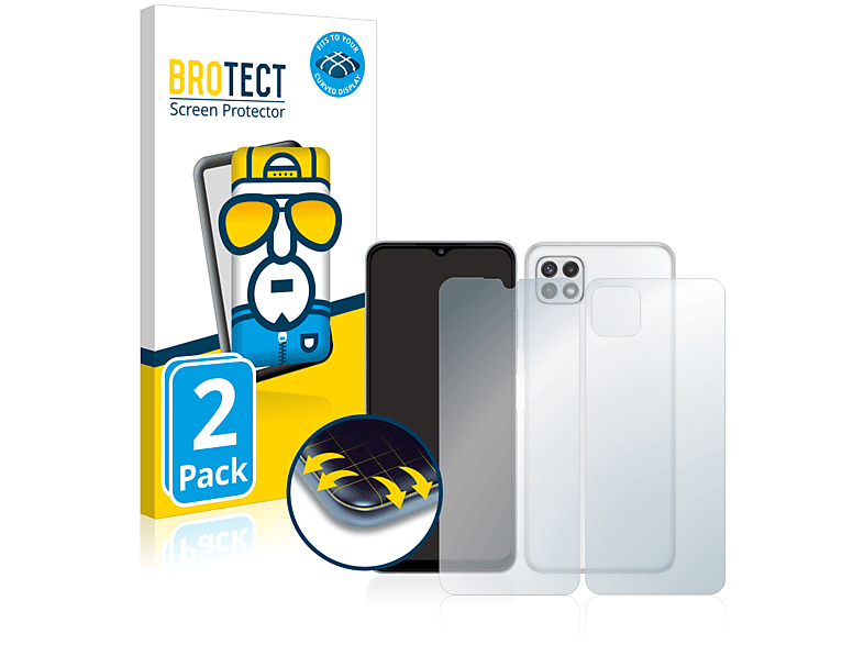 BROTECT 2x Flex Full-Cover 3D Schutzfolie(für Curved Galaxy Samsung 5G) A22