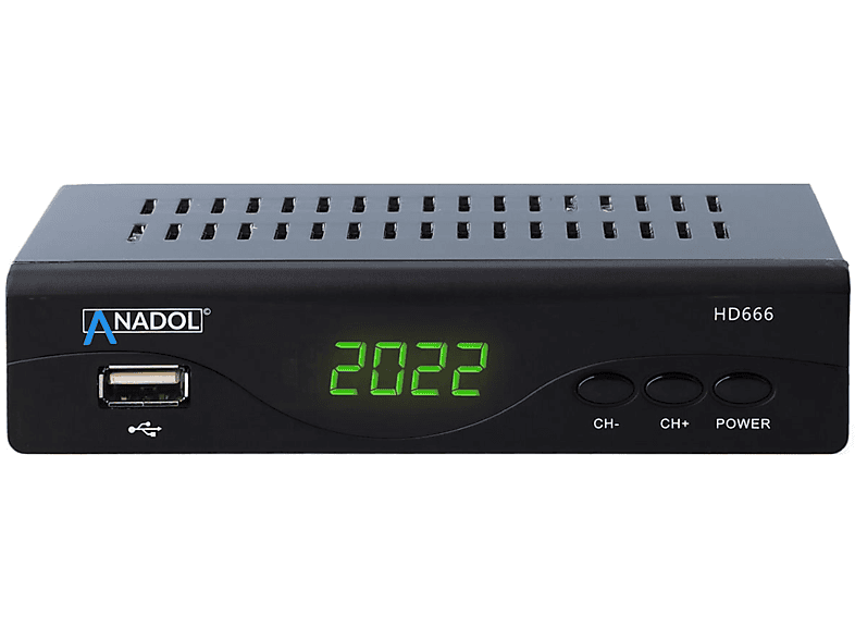 ANADOL HD666 HD Sat Receiver (HDTV, PVRFunktion, DVBS, Schwarz