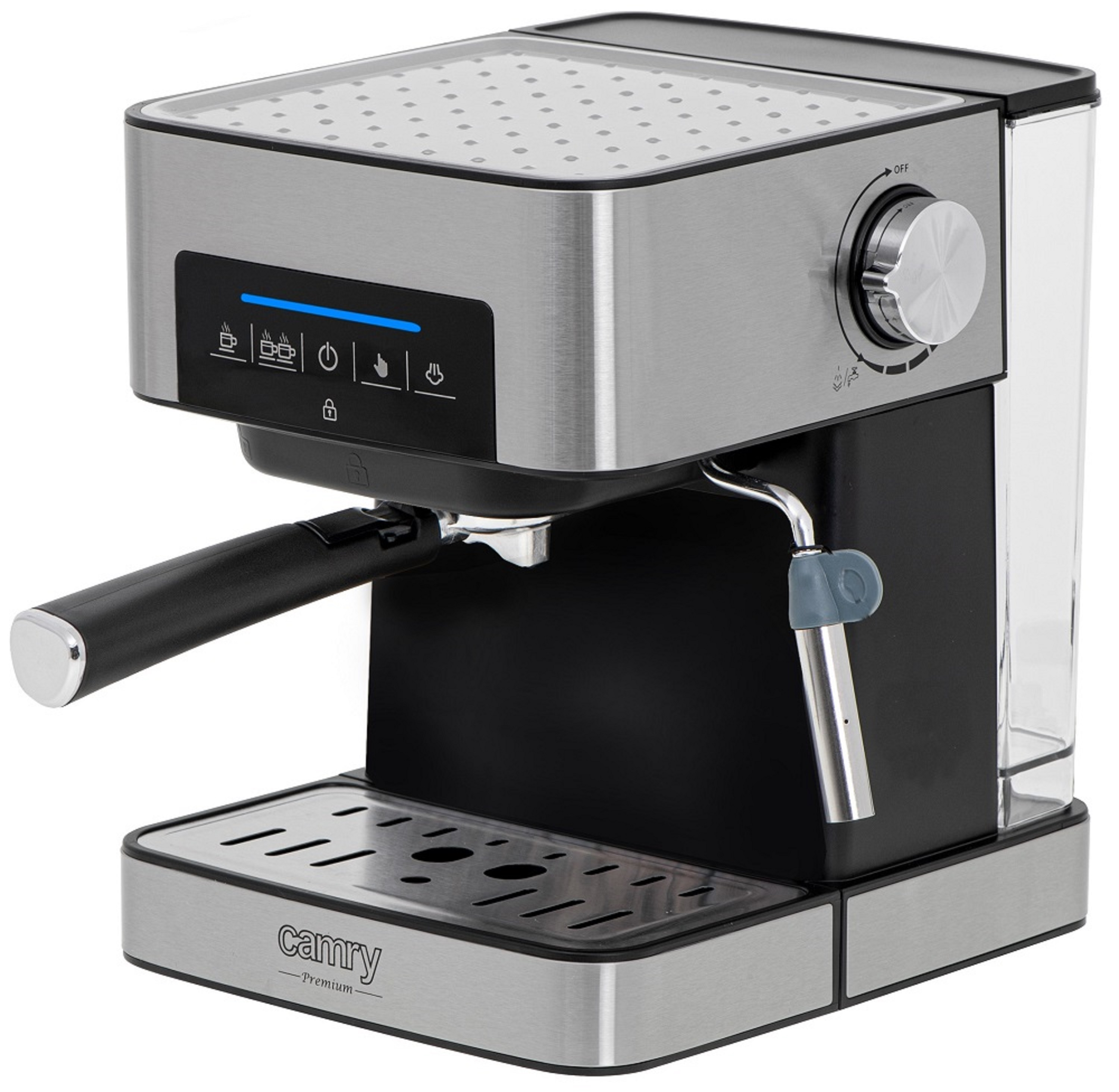 Camry Cr4410 Cafetera espresso 15 bares 1000 w 2 negro 4410 de vapor con panel potencia 850w doble