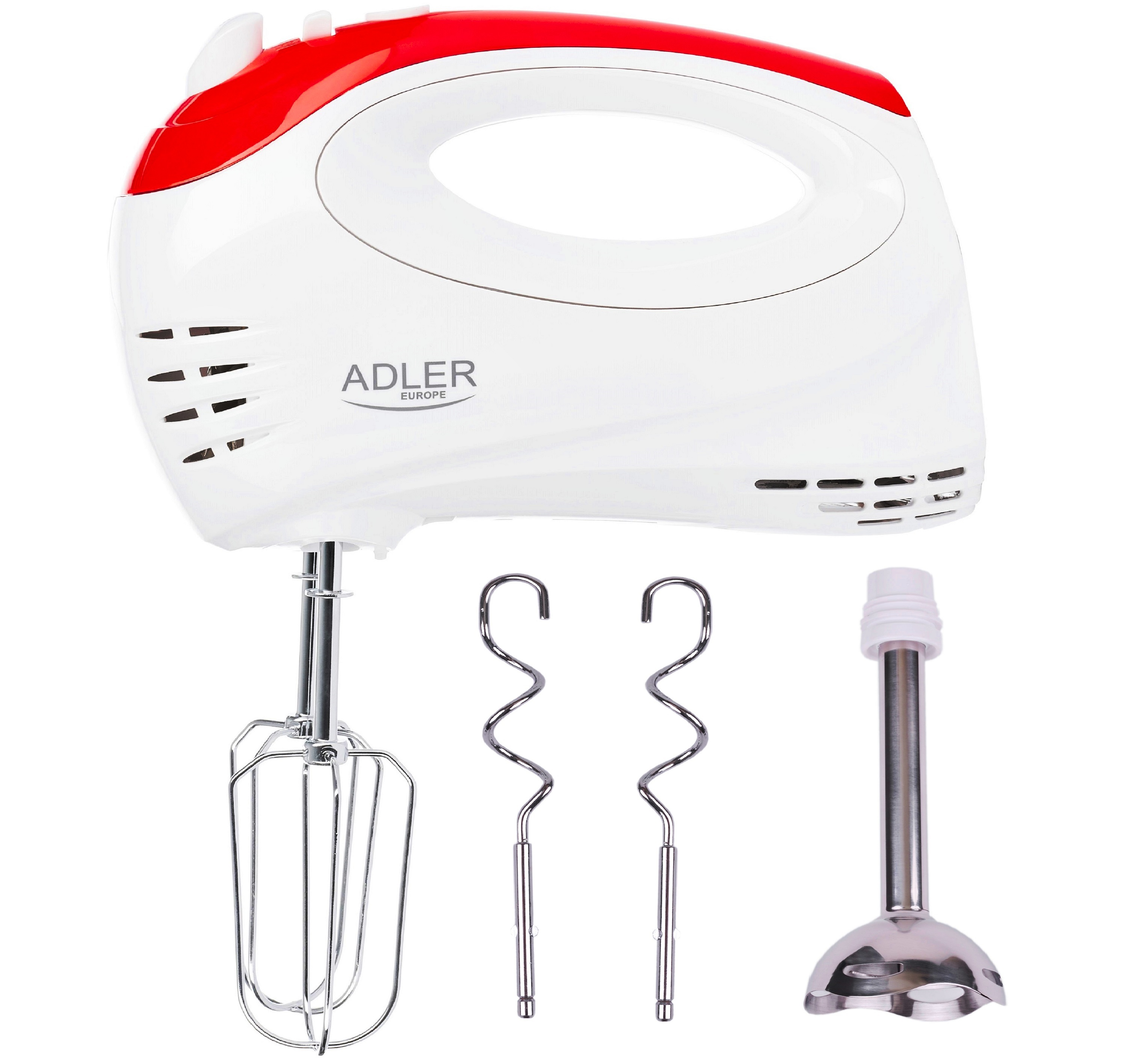 ADLER AD-4212 Handmixer Rot/Weiß (230 Volt)