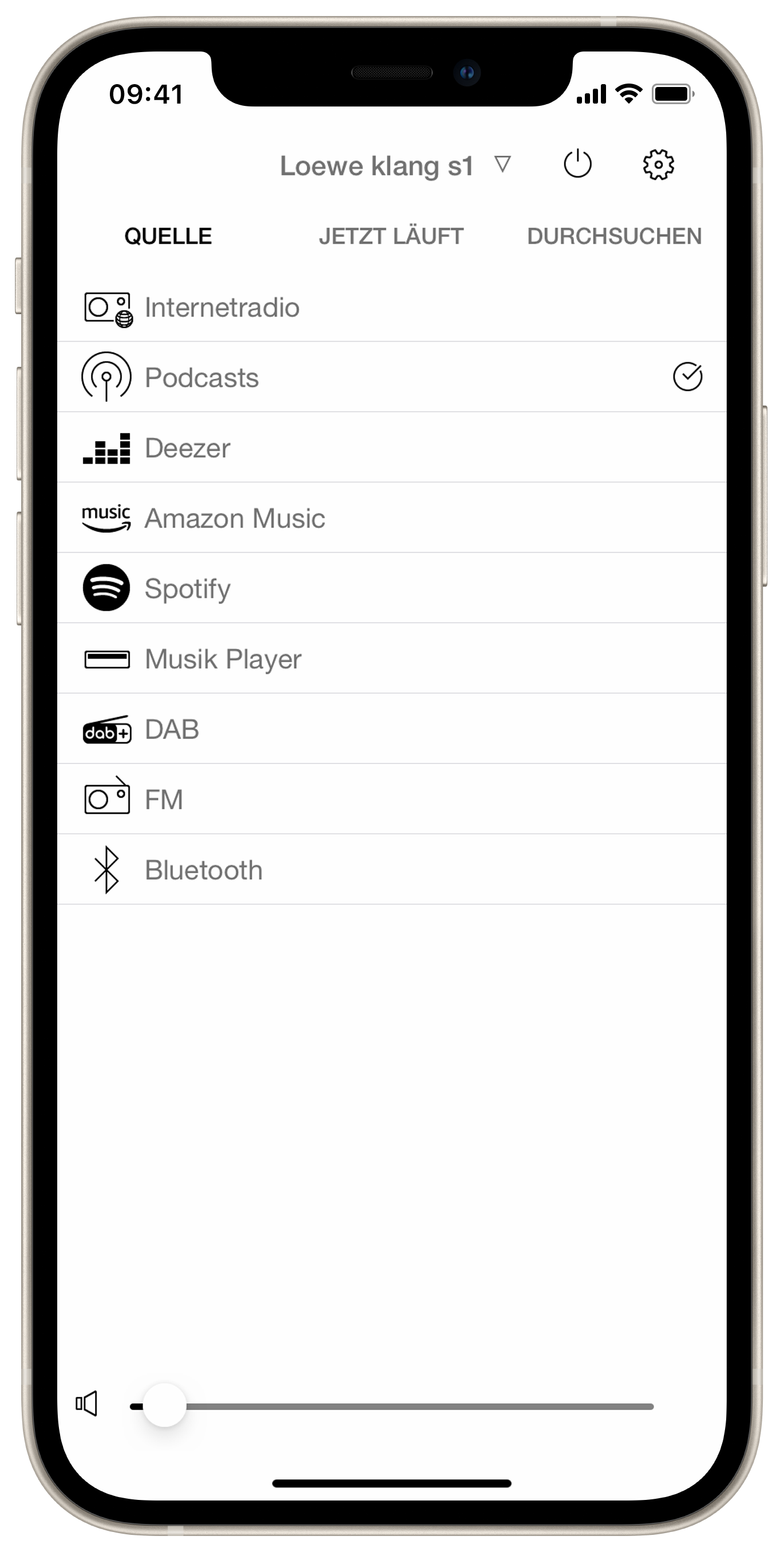 Ekran smartfona wyświetlający interfejs aplikacji muzycznej.