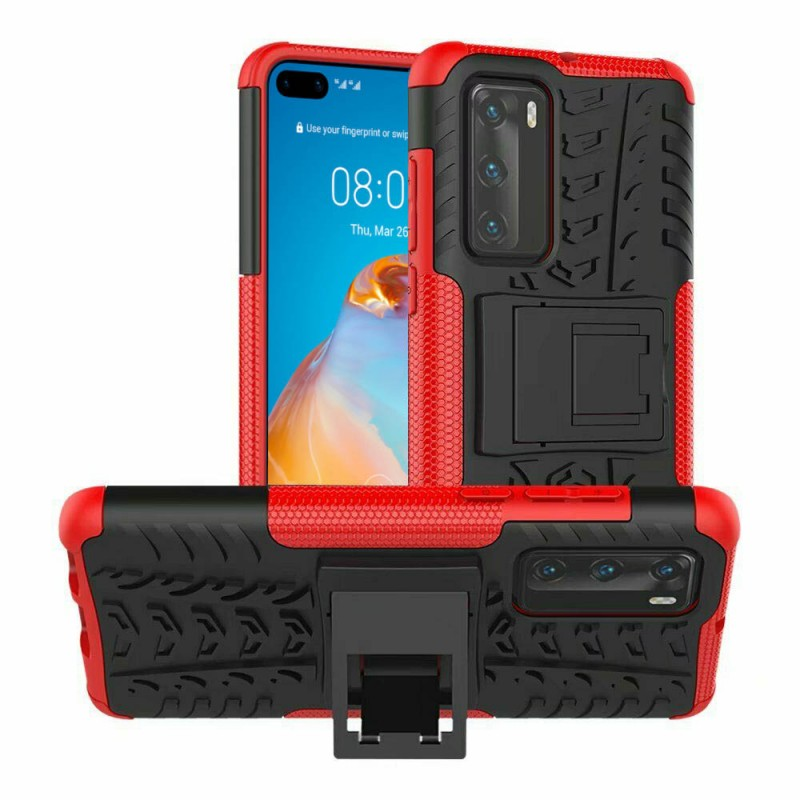 CASEONLINE Stoßfest 2i1, Backcover, P40, Rot Huawei