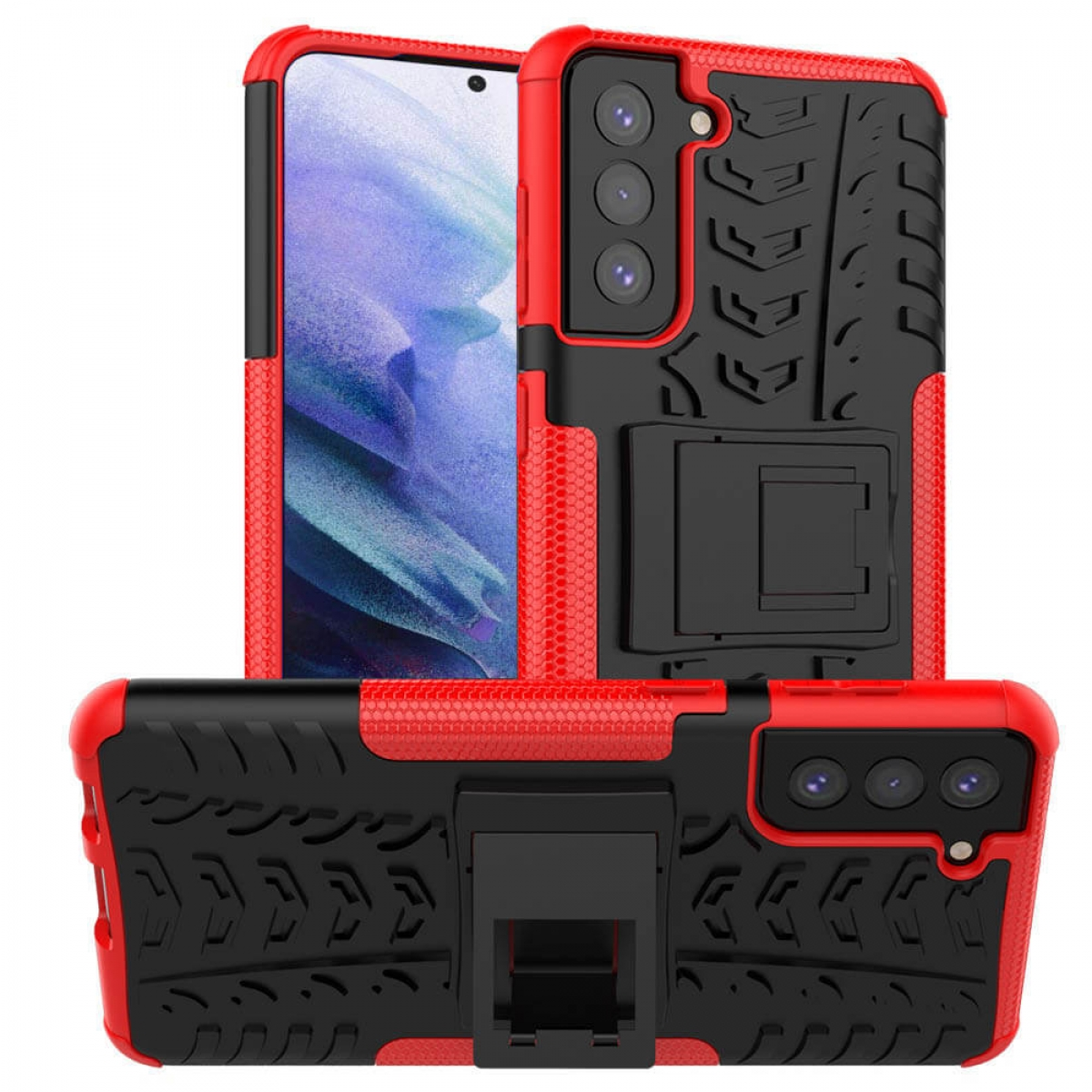 Rot S23, CASEONLINE 2i1, Backcover, Galaxy Samsung,