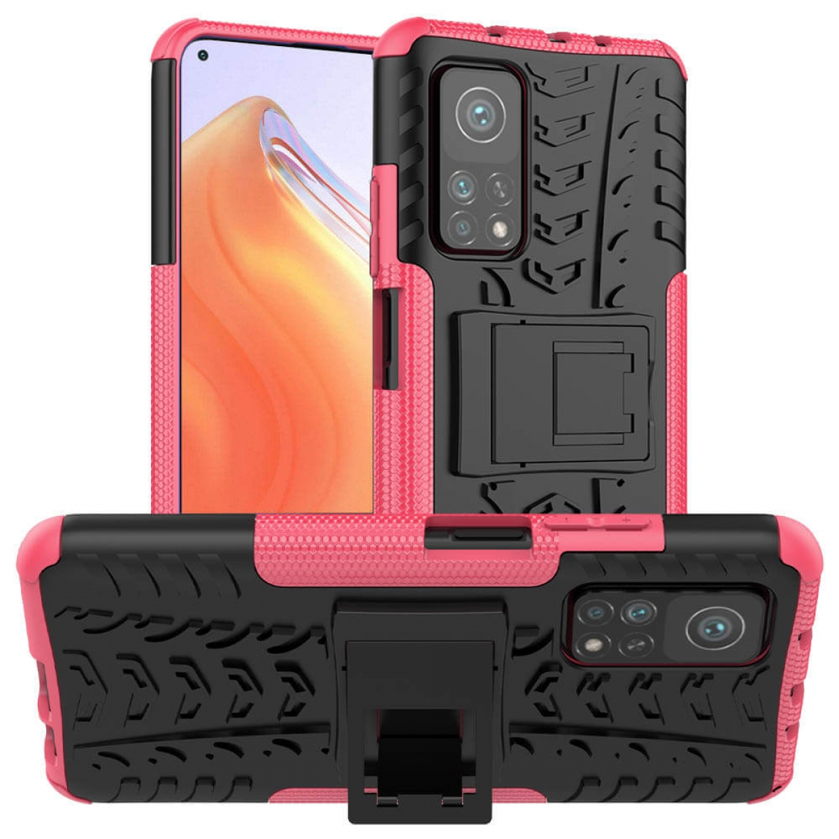 CASEONLINE Stoßfest Pink Mi Xiaomi, 2i1, Pro, Backcover, 10T