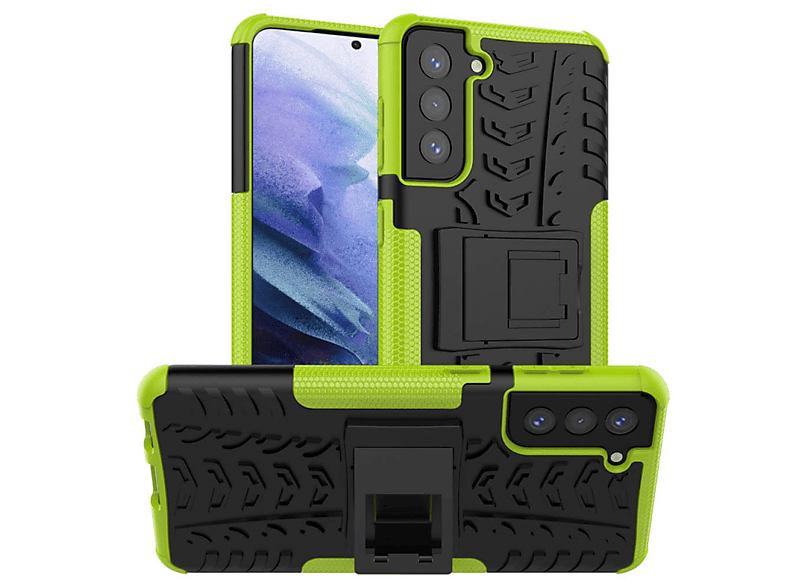 CASEONLINE Stoßfest Backcover, Grün S21, 2i1, Galaxy Samsung