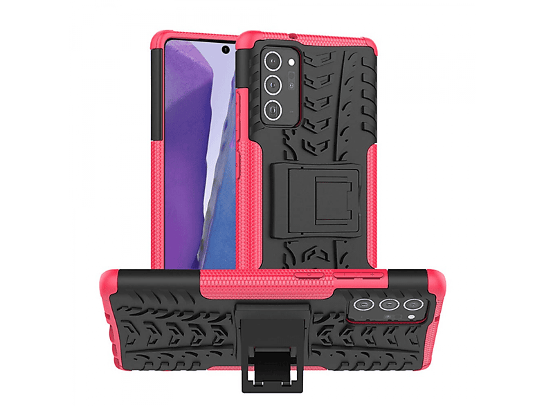 Samsung, 20, Backcover, Note Pink Stoßfest CASEONLINE 2i1, Galaxy