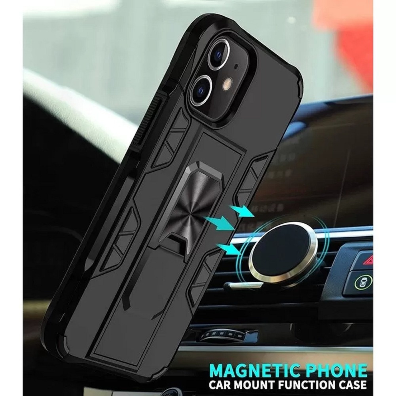 JAMCOVER Hardcase Safe & Car, Pro, 12 iPhone schwarz Backcover, 12, iPhone Apple