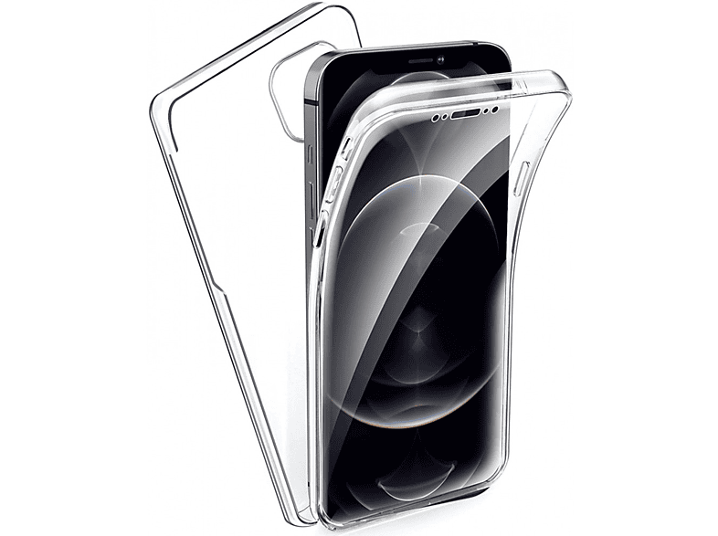 Max, JAMCOVER Full 360 12 Cover, Cover, Full Apple, iPhone Grad transparent Pro