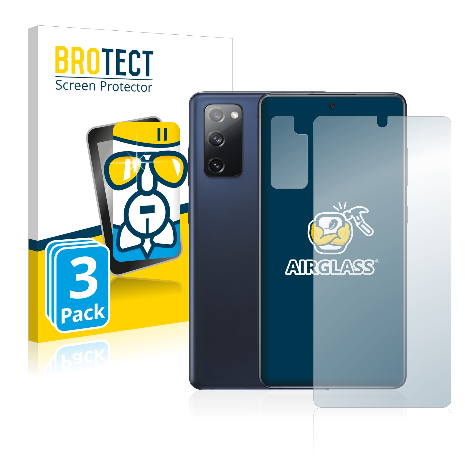 BROTECT 3x Airglass klare S20 Samsung Galaxy 5G) FE Schutzfolie(für