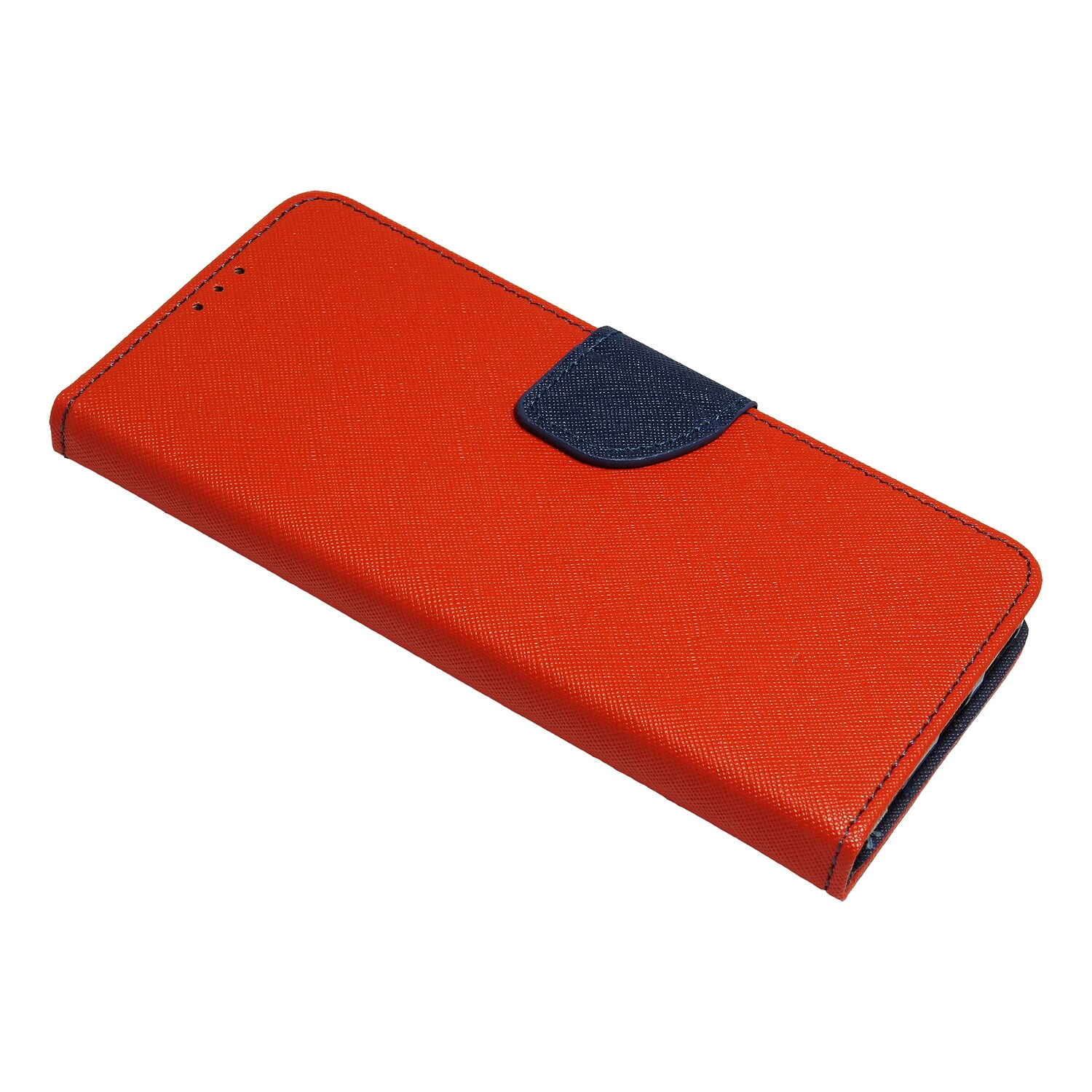 COFI Buch Tasche, Bookcover, Motorola, G30, Rot-Blau MOTO