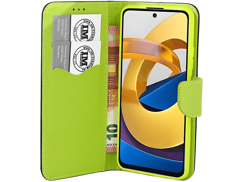 COFI Buch REDMI 5G, Tasche, Xiaomi, Blau-Grün Bookcover, 11 NOTE