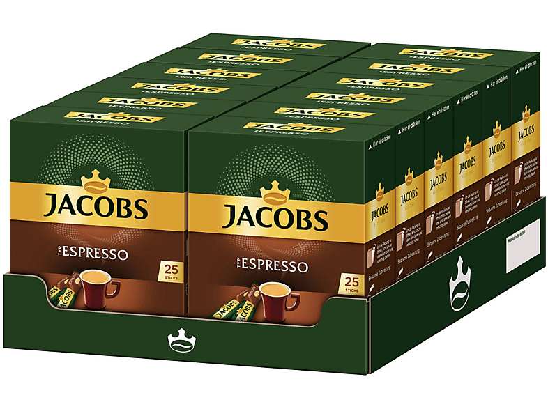 JACOBS Typ Espresso 12 x 25 Getränke Sticks löslicher Kaffee (In heißem Wasser auflösen)