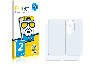 BROTECT 2x Flex Full-Cover 3D Curved Schutzfolie(für Huawei P50 Pro (Vorder + Rückseite))