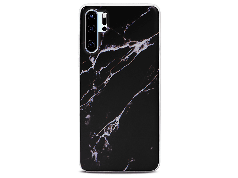 ONEFLOW Sense Case Effetto Marmo Per Huawei P30 Lite/P30 Lite New – Cover In Silicone Con Lustrini, Protettiva Ed Elegante