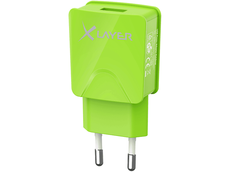 XLAYER Colour grün Grün Universal, 2.1A Ladegerät Netzteil Line