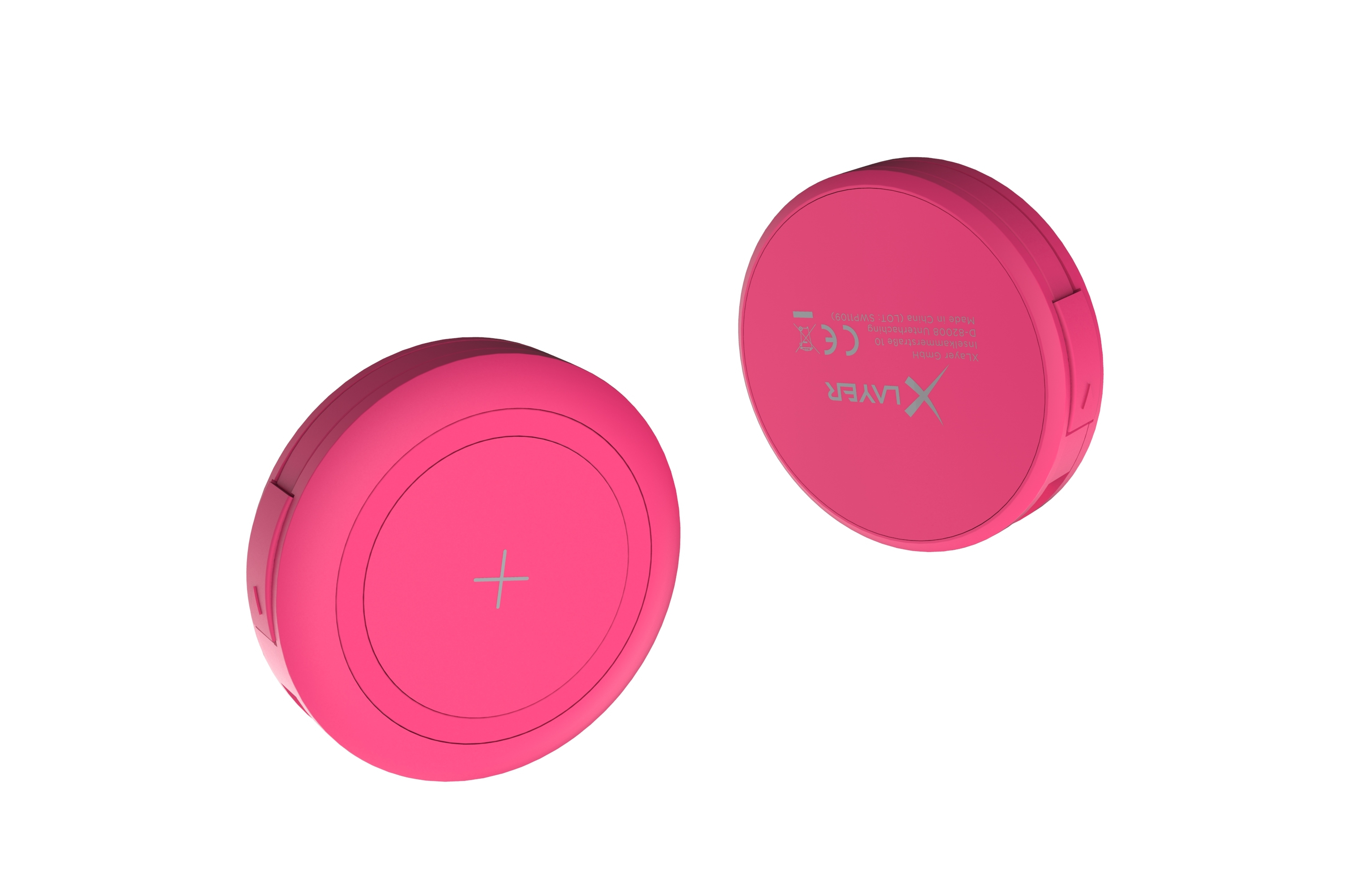 Wireless Charger Colour 5W XLAYER Line Ladepad Ladestation Universal, Pink Induktive