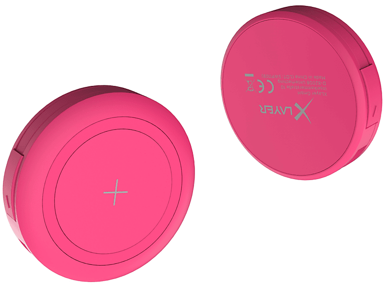 XLAYER Colour Line Wireless Charger Ladepad 5W Induktive Ladestation Universal, Pink | kabelloses Laden