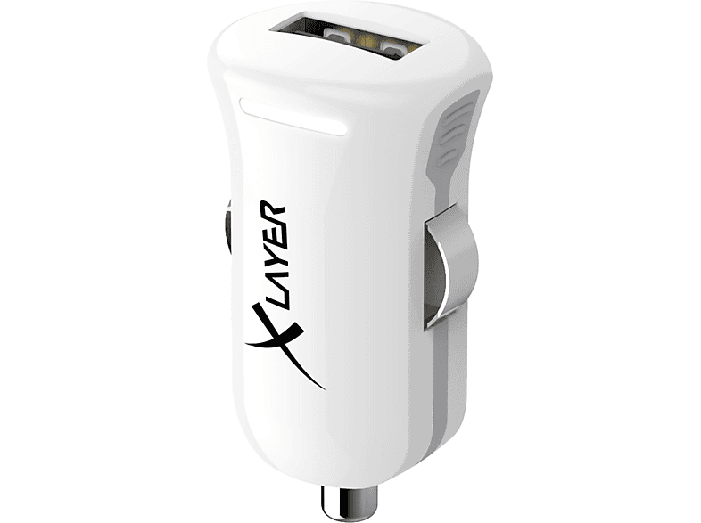 XLAYER Colour Line 2.4A KFZ Volt, Ladegerät Weiß Universal, 5