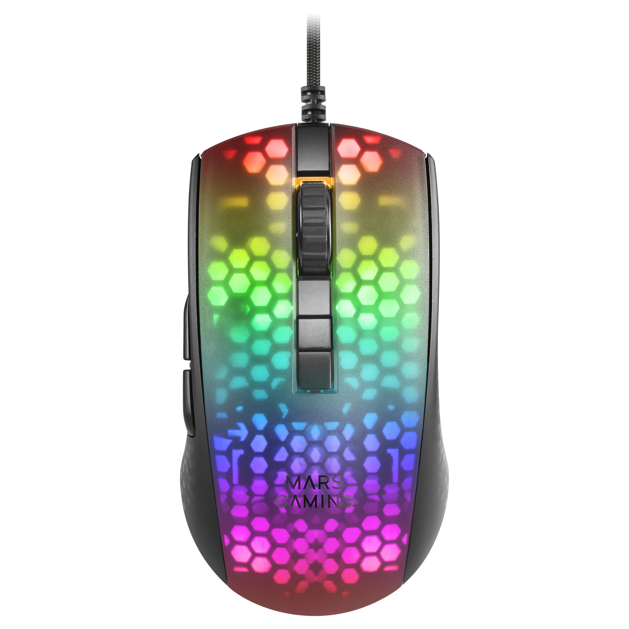 Ratón gaming - MMR MARS GAMING, Wired, 12800 pppppp, Negro