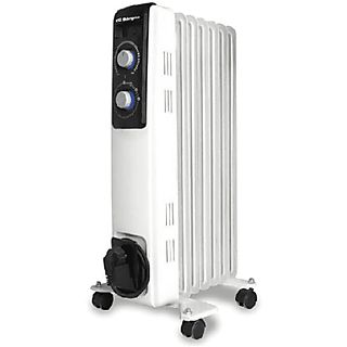 Radiador - ORBEGOZO RF-1500, 1500 W, 3 niveles de calor, 7 elementos, Blanco