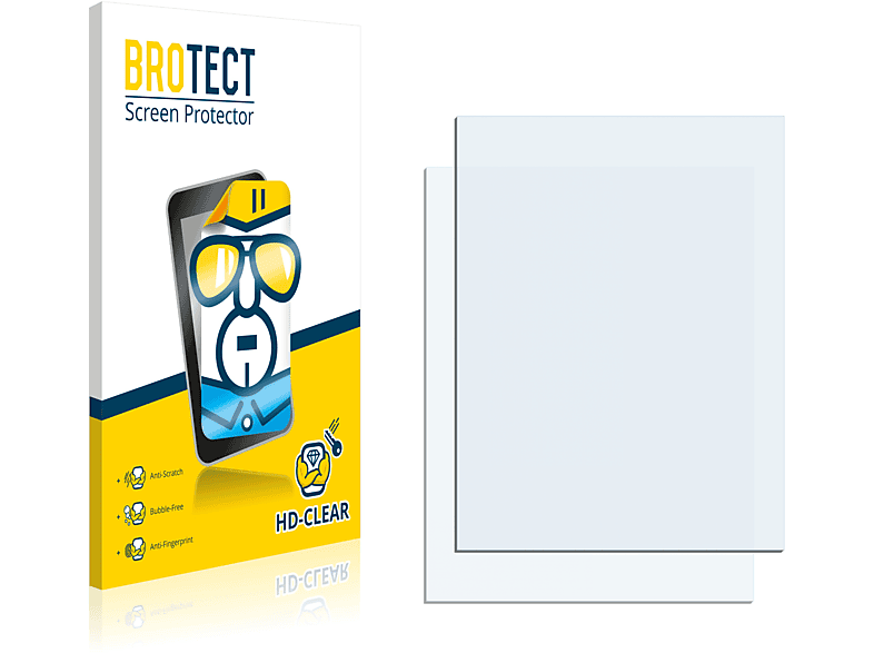 BROTECT 2x klare Schutzfolie(für Universal 6.1 cm (2.4 Zoll) [36.98 x 49.29 mm])