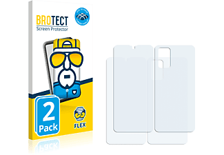 BROTECT 2x Flex Full-Cover 3D Curved Schutzfolie(für Samsung Galaxy S20 Plus (Vorder + Rückseite))