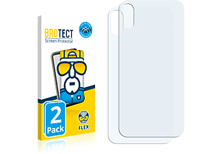 BROTECT 2x Flex Full-Cover 3D Curved Schutzfolie(für Apple iPhone Xs (Rückseite))