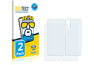 BROTECT 2x Flex Full-Cover 3D Curved Schutzfolie(für Oppo Find X2 Neo (Vorder + Rückseite))