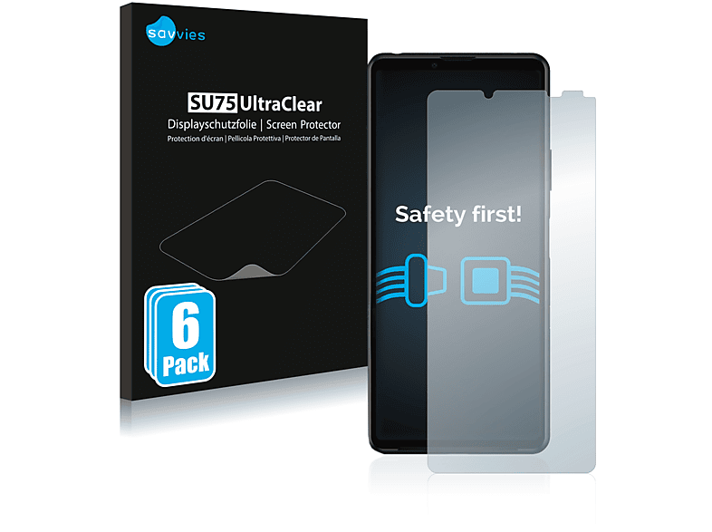 SAVVIES 6x Sony Xperia III) Schutzfolie(für klare 10