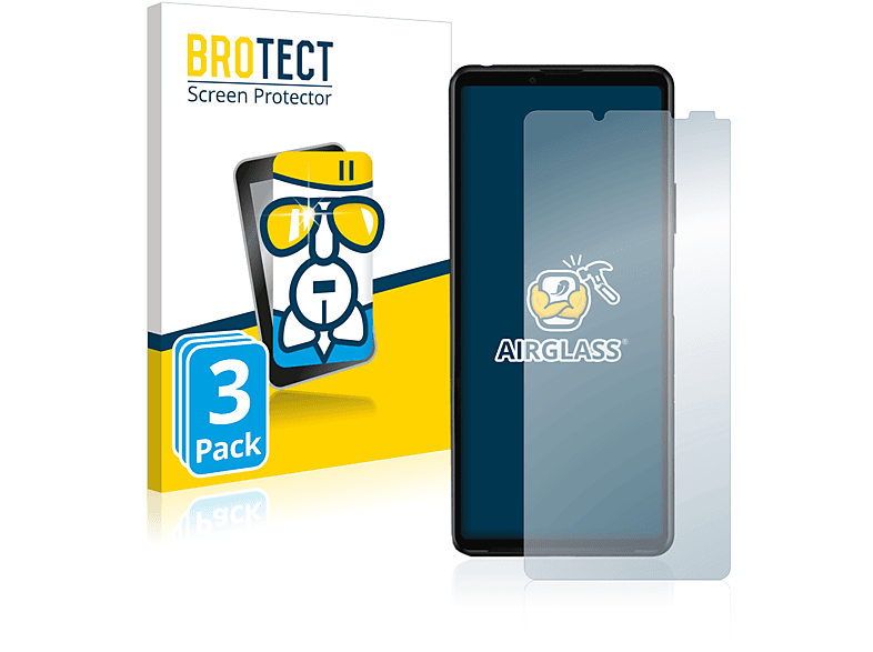BROTECT 3x Airglass klare Schutzfolie(für Sony Xperia 10 III)
