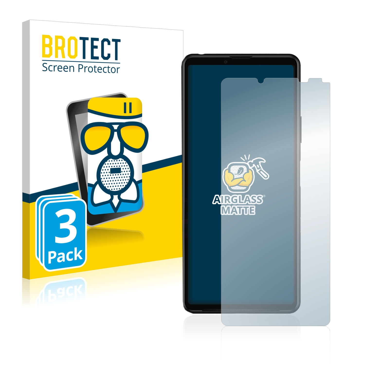 BROTECT 3x Airglass matte Schutzfolie(für Xperia 10 Sony III)