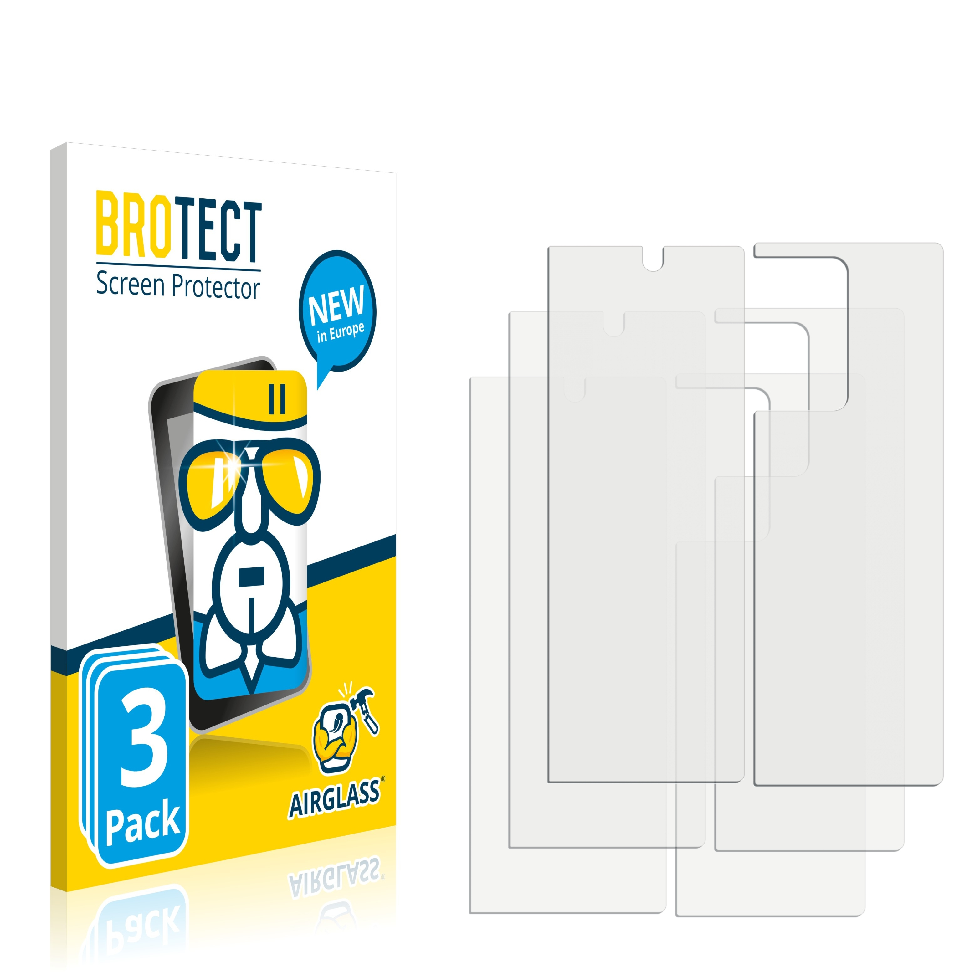 BROTECT 3x Airglass klare Schutzfolie(für 2 Galaxy 5G) Z Samsung Fold
