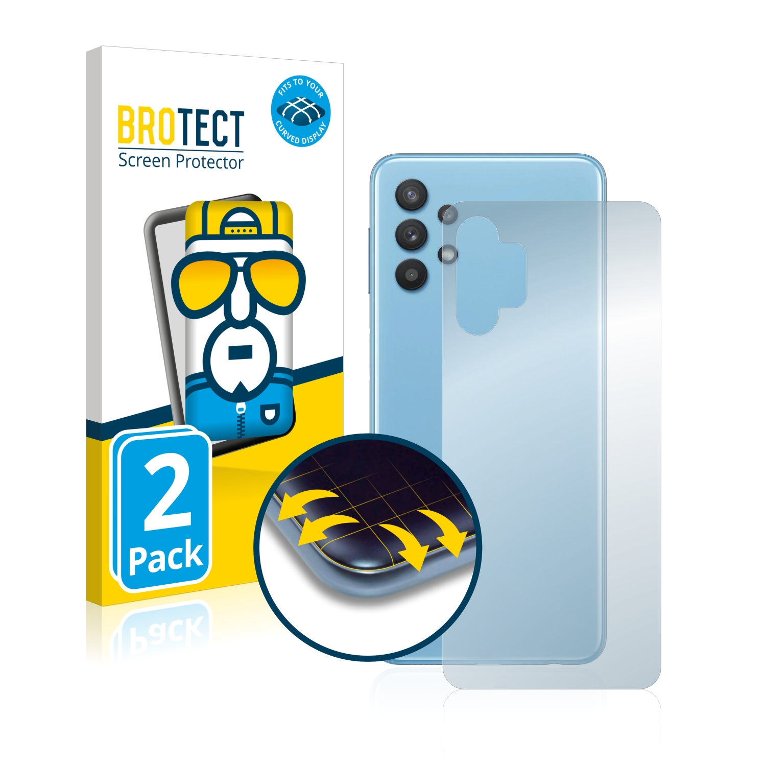 BROTECT 2x Flex 3D A32 Galaxy 5G) Curved Full-Cover Samsung Schutzfolie(für
