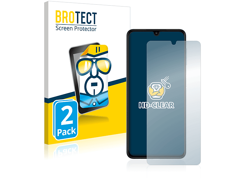 BROTECT 2x klare Schutzfolie(für Samsung Galaxy A22 4G)