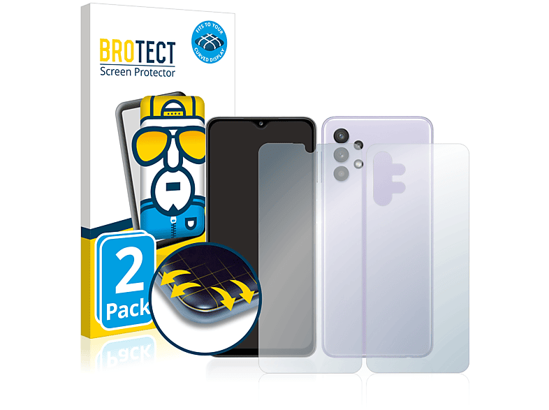 2x A32) Full-Cover Flex 3D Samsung Schutzfolie(für Curved Galaxy BROTECT