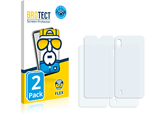 BROTECT 2x Flex Full-Cover 3D Curved Schutzfolie(für Samsung Galaxy A10 (Display+Rückseite))