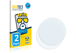 BROTECT 2x Flex Full-Cover 3D Curved Schutzfolie(für Universal Kreisrunde Displays (ø: 34.5 mm))