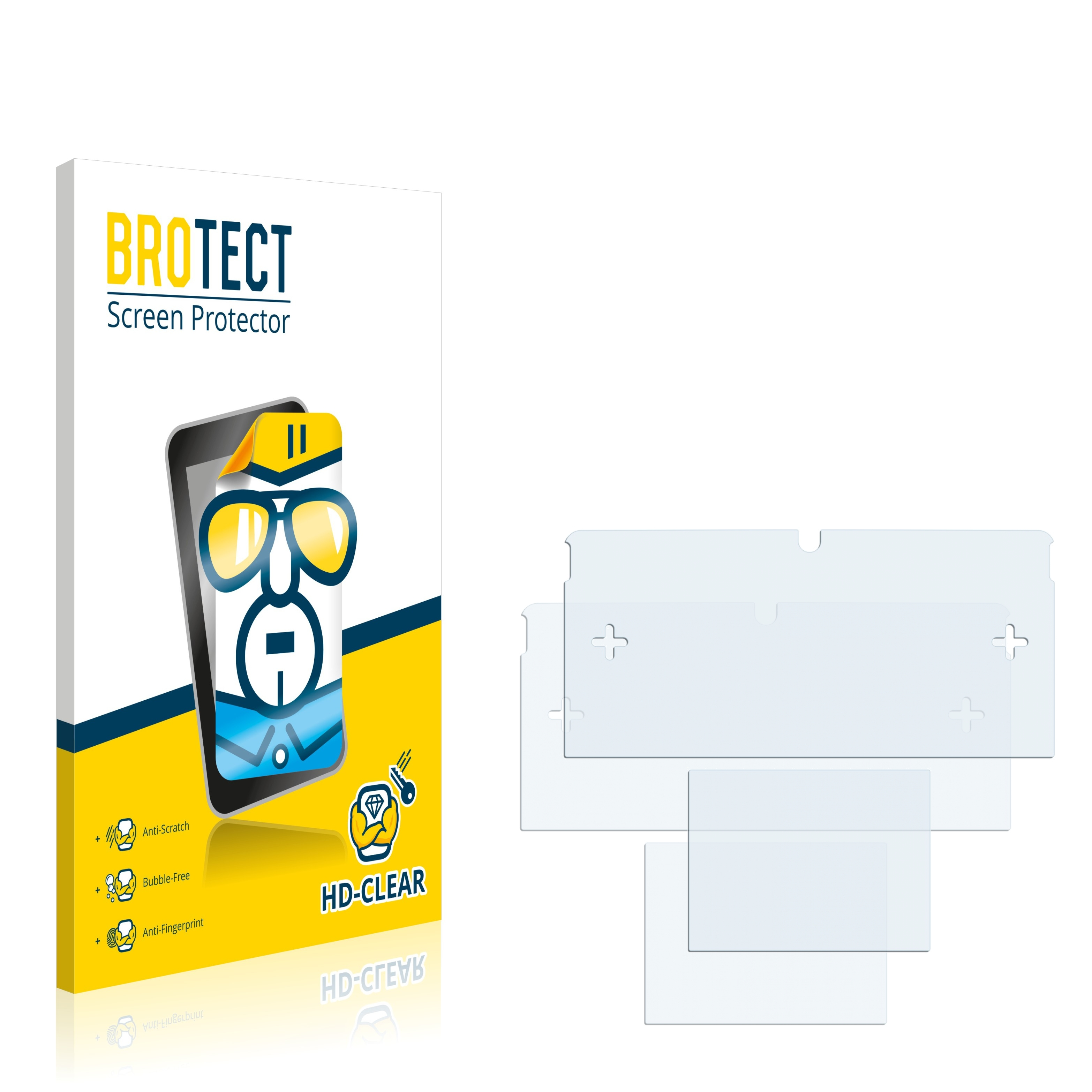 BROTECT 2x klare Schutzfolie(für Nintendo 3DS)