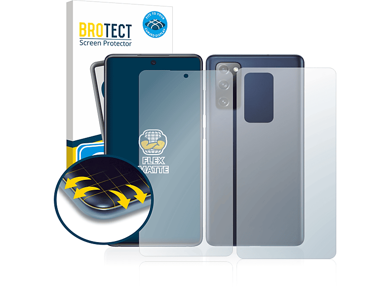 BROTECT 2x Flex matt Full-Cover FE Curved Galaxy 5G) S20 Schutzfolie(für Samsung 3D