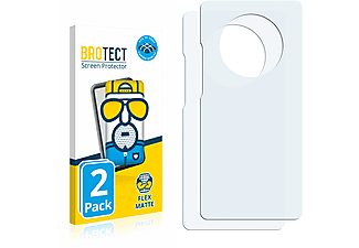 BROTECT 2x Flex matt Full-Cover 3D Cuverd Schutzfolie(für Huawei Mate 40 Pro Plus (Rückseite))