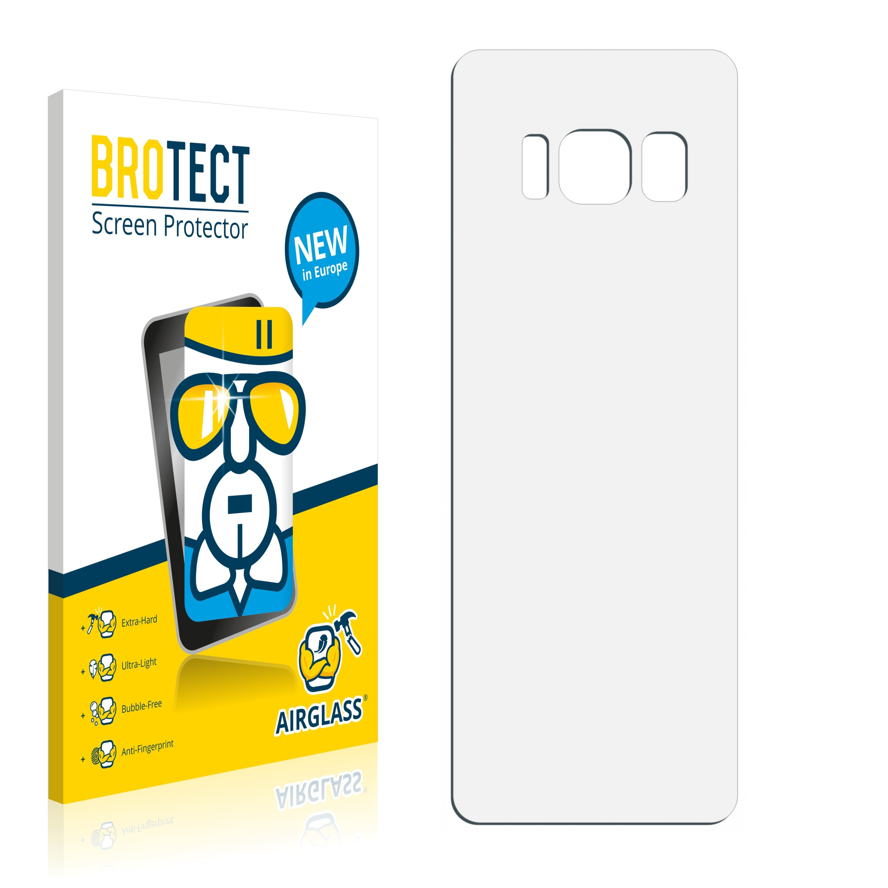 BROTECT Airglass klare Schutzfolie(für S8 Galaxy (Rückseite)) Samsung