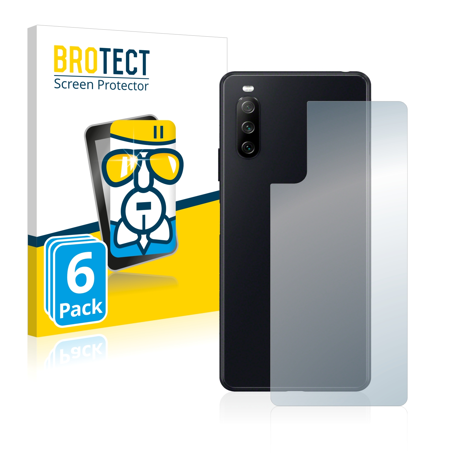 BROTECT 10 III) Airglass Schutzfolie(für Sony 6x klare Xperia